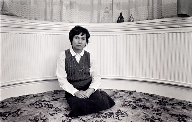 Fuengsin Trafford at home, 1981. Credit: Phil Loach Fuengsin Trafford at home, 1981. Credit: Phil Loach